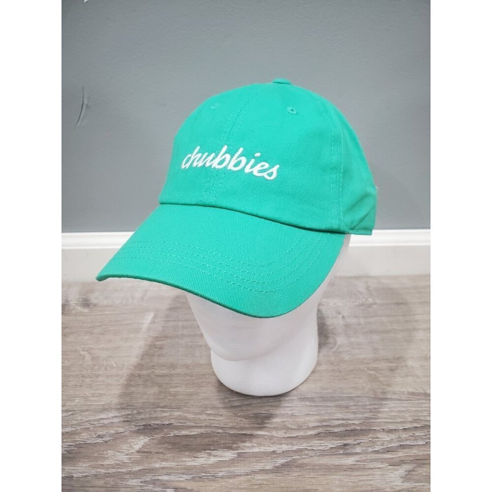 Chubbies Hat Men's One Size Green Adjustable Strap back Summer Beach Cap